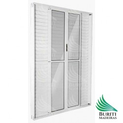 Porta Balcão 06 fls Alumínio Correr Premium - Branco